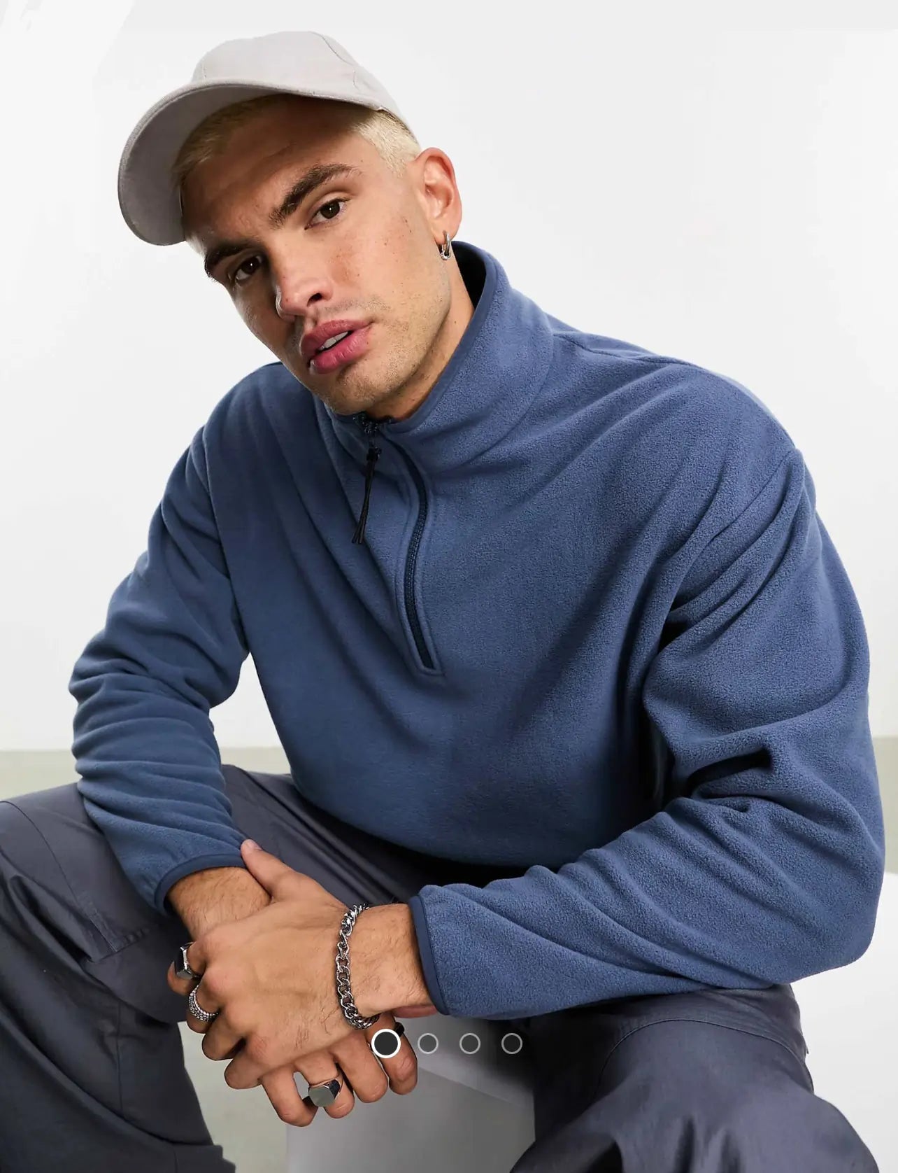 Asos design polar fleece quarter zip